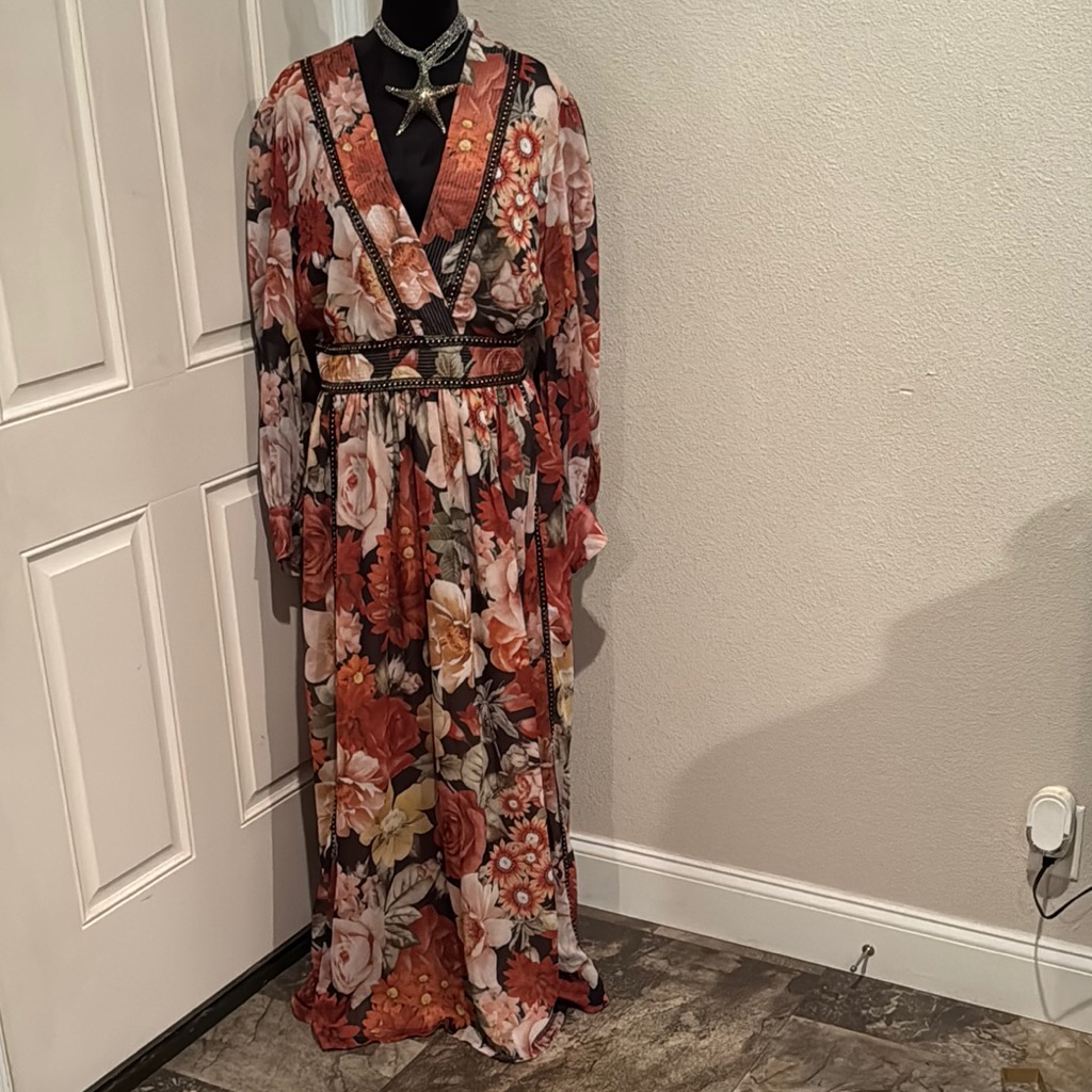 Floral Maxi Dress - Multicolor